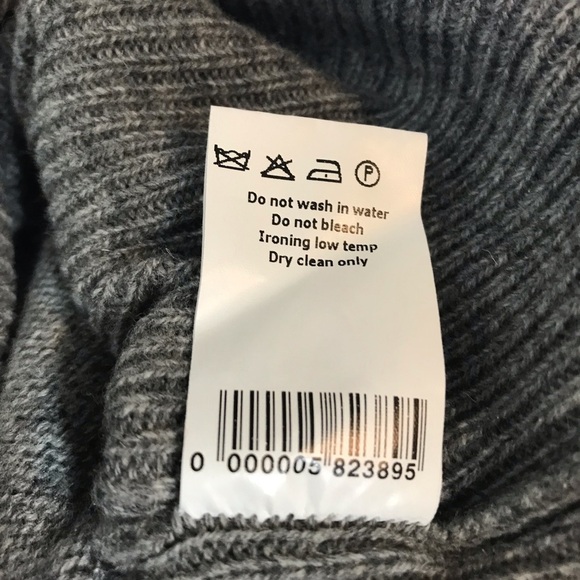 Paul Smith Gray Made In Italy Wool Sweater Dress Medium Relaxed‎ Fit Minimalist - Picture 7 of 7